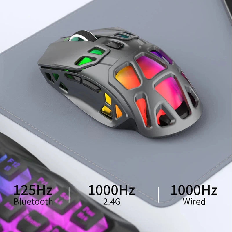 Lenovo X9Pro Tri-Mode Wireless Mouse with Bluetooth, 2.4G & Wired Connectivity, Magnetic Charging Dock, Rechargeable Gaming & Office Mouse