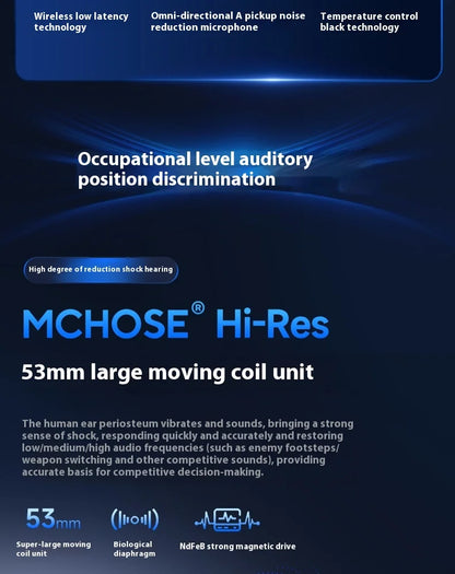 MCHOSE V9 Pro Wireless Bluetooth Headset with Tri-Mode Mic Noise Reduction Dynamic Sound And Low Delay Office And Gaming Gifts