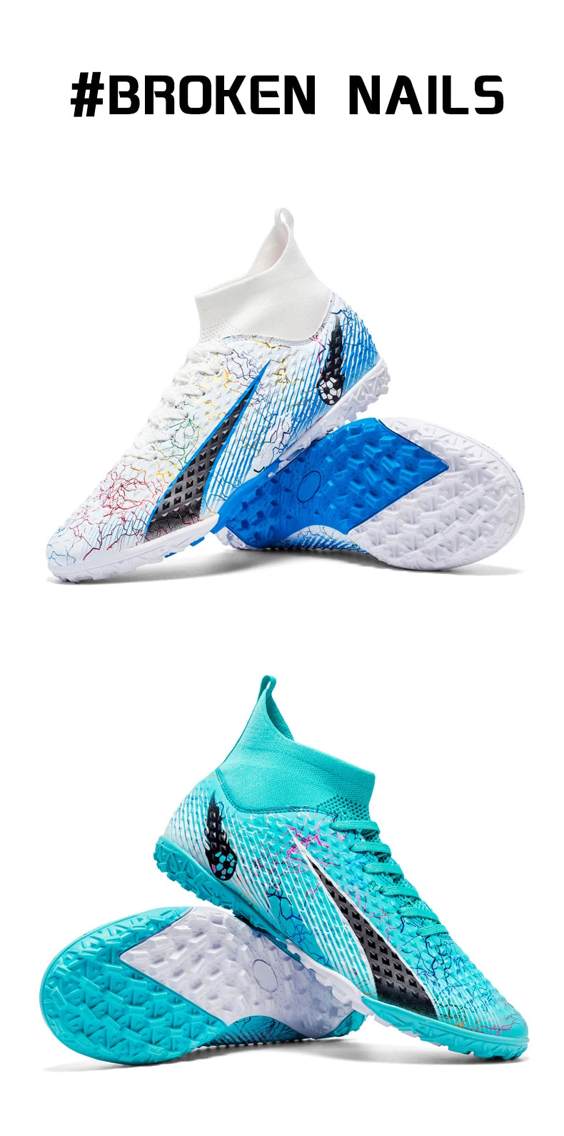 Męskie buty piłkarskie, dziecięce buty piłkarskie, damskie profesjonalne buty piłkarskie, antypoślizgowe buty TF/FG, sportowe buty piłkarskie do użytku na świeżym powietrzu