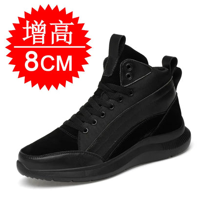 Buty podwyższające z wysoką cholewką – obuwie podwyższające – wkładki podwyższające dla mężczyzn 6 cm, 8 cm, 10 cm – trampki