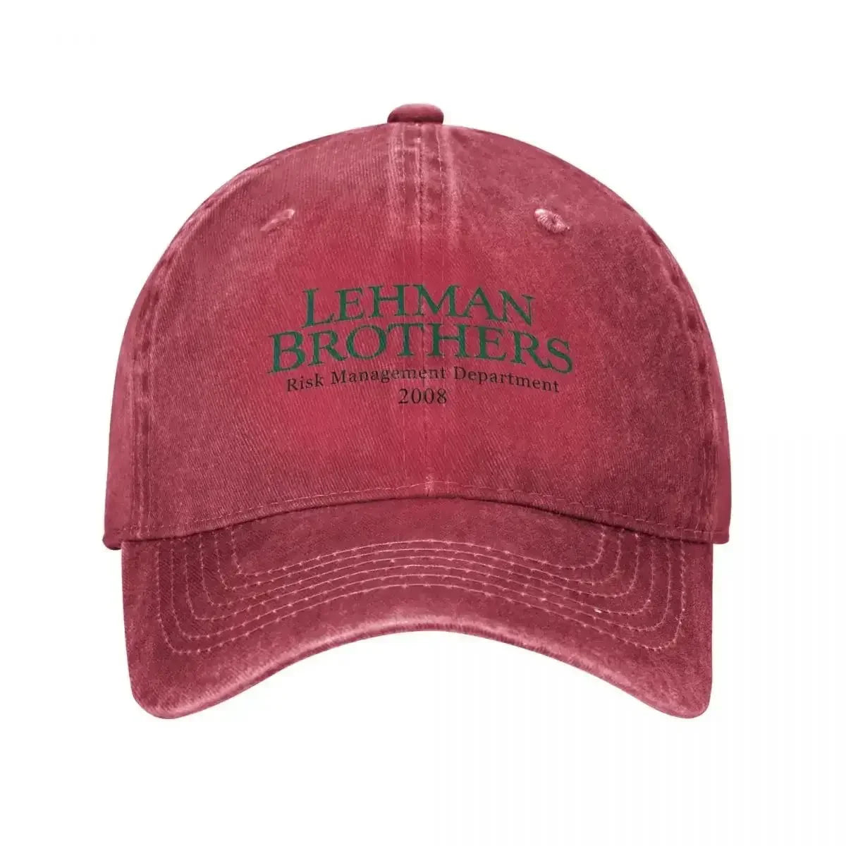 Retro Lehman Brothers Risk Management Department 2008 Trucker Hat Unisex Distressed Washed Headwear Outdoor Running Golf Cap Hat