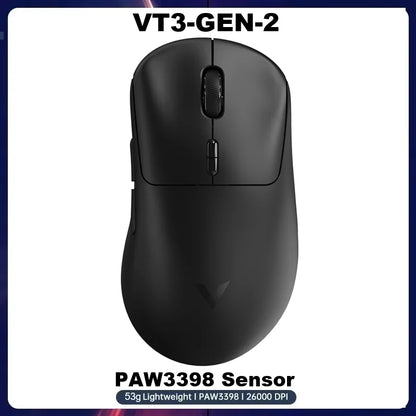 Rapoo VT3Pro GEN-1 Wireless Gaming Mouse 26,000 DPI, 8KHz Polling Rate, 59g Lightweight, 9 Programmable Buttons, PAW3398 Optical Sensor