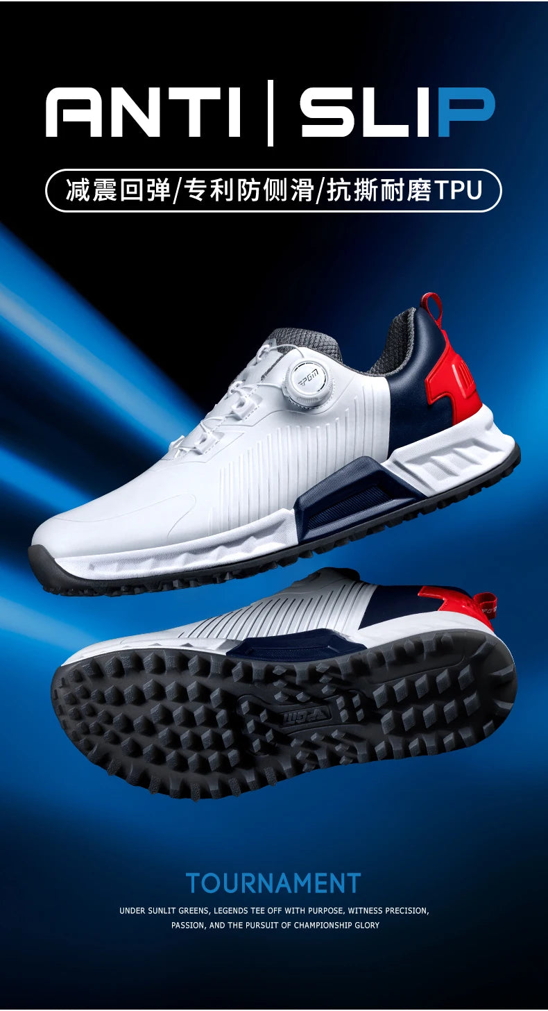 PGM golf shoes men's cushioning rebound sneakers knob men's shoes wear-resistant TPU waterproof shoes