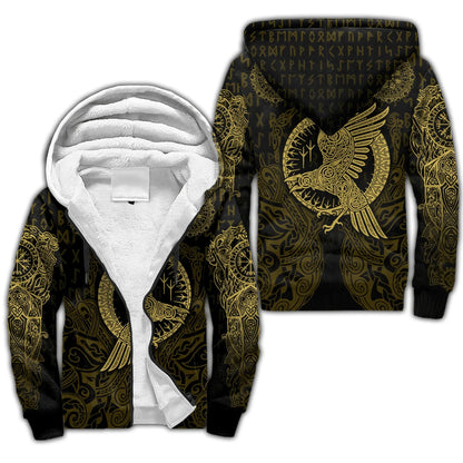 Odin Raven Fenrir Wolf Tattoo 3D Printed Mens Winter Thicker Zip Hoodie Unisex Casual Hooded Tracksuit Warm Fleece Jacket KD18