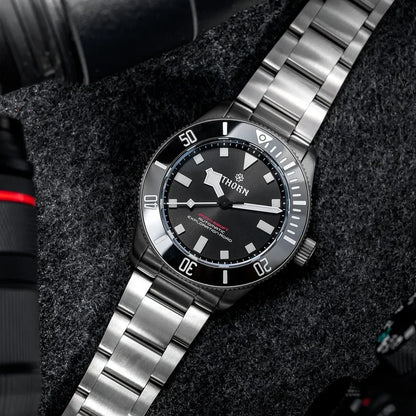THORN 39mm Titanium Watch Men Homage Vintage PT5000 Movement Automatic Sapphire Crystal C3 Super Luminous 200M Waterproof Watch