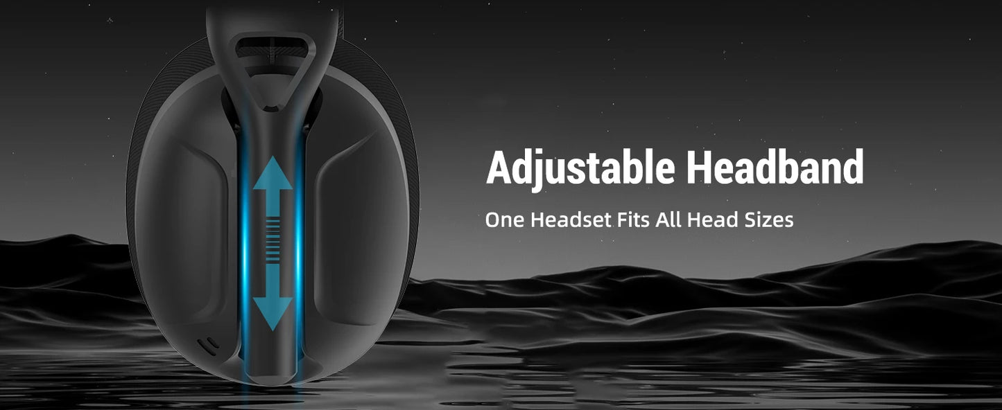 ATTACK SHARK L80 Ultra-Light 180g Gaming Headset – Tri-Mode Wireless (Bluetooth 5.3 / 2.4G / Wired), 5.1 Surround Sound, 40mm Drivers, Pluggable Mic