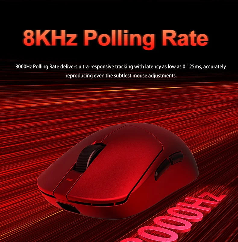 AULA V9 Ultra Wireless Gaming Mouse PAW3950, 8K Polling Rate, Tri-Mode Lightweight Ergonomic Gaming Mouse for PC & Esports