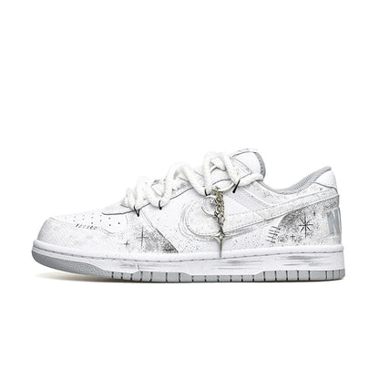 Custom Sneakers Nike Dunk Low "Wao" Special Gift Bag Edition High Street Deconstructed Hand-Painted Oriental Gradient For Men