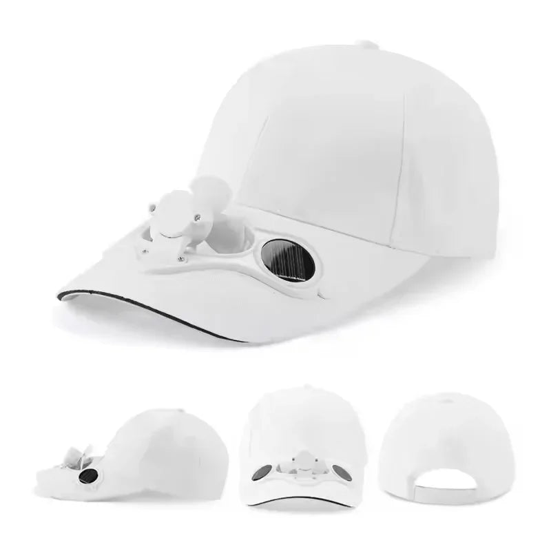 Solventilator-kasket med UV-beskyttelse, let net-baseballkasket med køleventilator til fiskeri, golf, rejser, sport og sommerbrug – solskærm-kasket