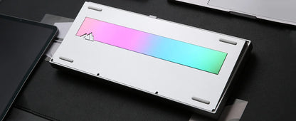 YUNZII AL80 Silver Wireless Mechanical Keyboard, Full Aluminum CNC Custom QMK/VIA Gaming Keyboard, LCD Display Hot Swap Keyboard