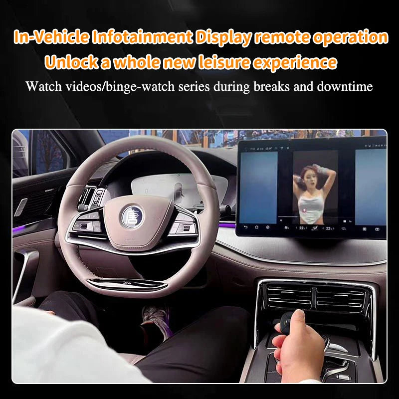 Trackball Finger Ring Mouse 2.4G + Bluetooth Wireless Remote Control Mouse for PPT, Presentations, Smart TV, Car Display & PC