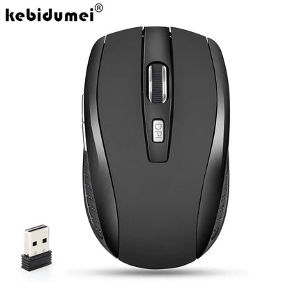 Wireless Mouse 2.4G Silent Optical Mouse with Adjustable 1600 DPI, Portable Wireless Mouse for Laptop, Notebook, PC & MacBook