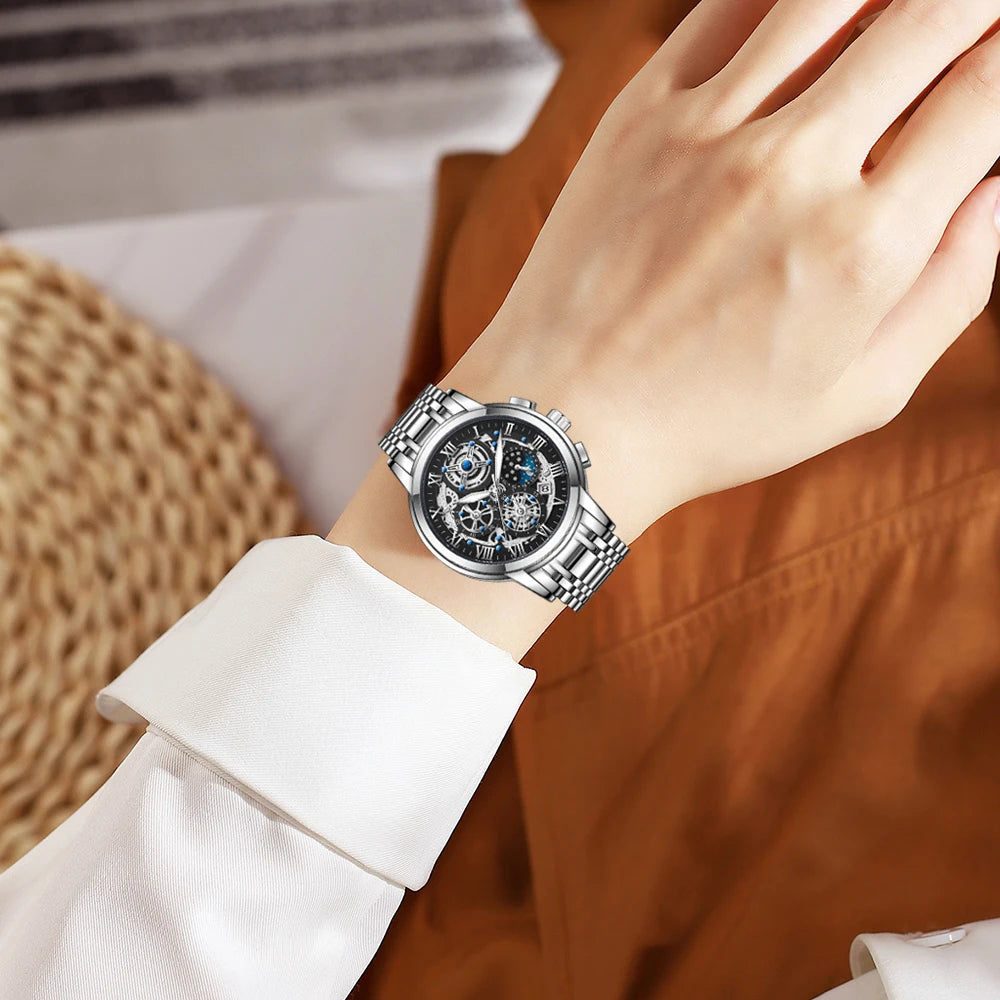 LIGE 2024 New Fashion Gold Women Watch Top Brand Luxury Waterproof Watches for Women Sport Quartz Chronograph Relogio Feminino