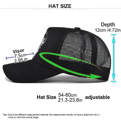 Modebaseballkasket i printet, åndbart net til forår/sommer – Gorras med personligt logo til mænd, kvinder og par – Visirhat, casquette