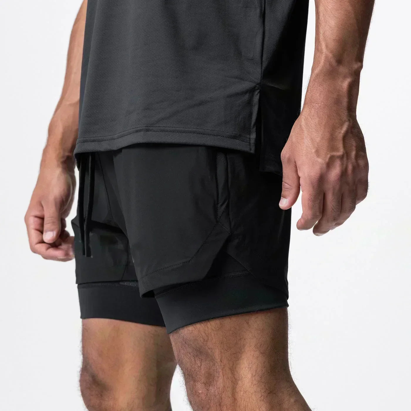 Dragon Ball Men's Double Shorts Vegeta Japanese Anime Summer Fake Two-piece Sports Shorts 2-in-1 Harajuku Y2K Fitness Pants