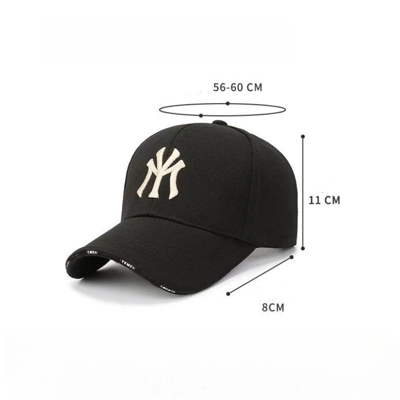 Modebaseballkasketter i bomuld med broderede bogstaver, justerbar, unisex, hiphop, trucker-kasket, afslappet snapback-kasket, udendørs sport, hverdags-kasket