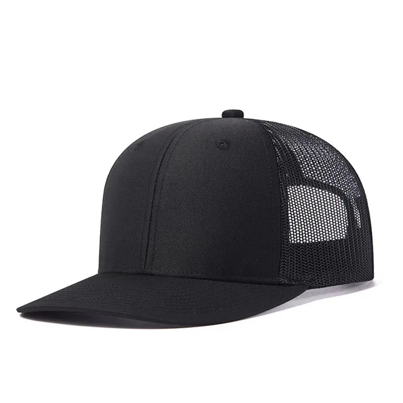 Cappellino da baseball classico in rete traspirante per donne, cappellino casual da camionista traspirante, cappellino unisex regolabile con chiusura a scatto, cappellino sportivo e dinamico da papà
