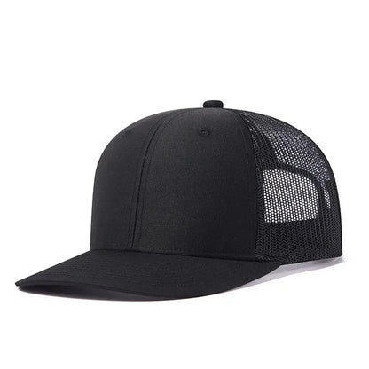 Cappellino da baseball classico in rete traspirante per donne, cappellino casual da camionista traspirante, cappellino unisex regolabile con chiusura a scatto, cappellino sportivo e dinamico da papà