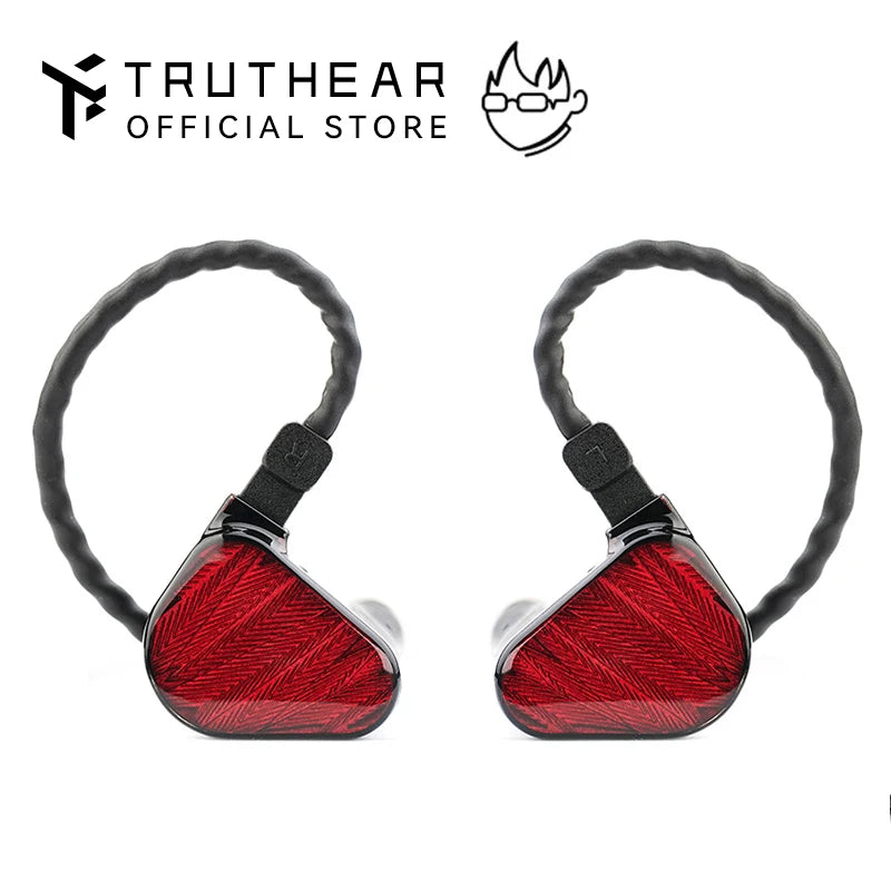 TRUTHEAR x Crinacle ZERO:RED Auriculares intrauditivos audiófilos con cable, doble driver dinámico, 0.78 2Pin HiFi