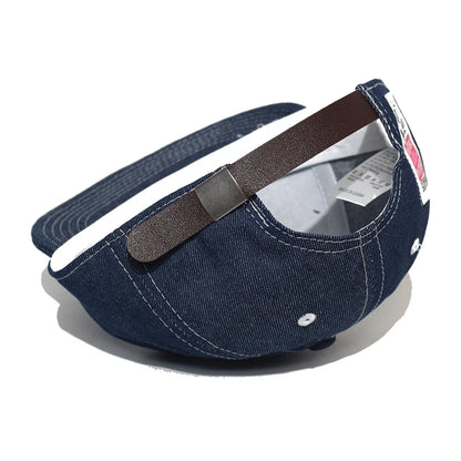 Four Seasons Fashion baseballkasket i denim med kort skygge til mænd og kvinder – Dad Hat – justerbar i Trucker-stil – kasketter med lav profil