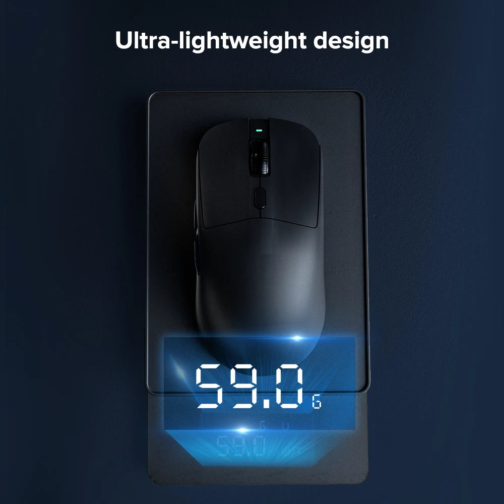 KYSONA M617 Wireless Gaming Mouse Tri-Mode Bluetooth 2.4G & Wired, PAW3395 Sensor, 26K DPI, 8000Hz Polling Rate, 59g Lightweight Rechargeable Gaming Mouse