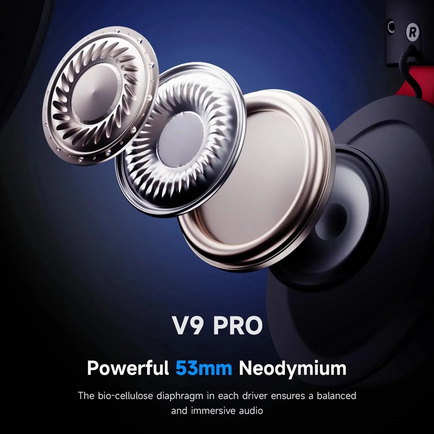 MCHOSE V9 Pro Gaming Wireless Headset7.1 Surround Sound Headphones Noise Canceling Mic Low Latency Lightweight for PS5 PC SWITCH
