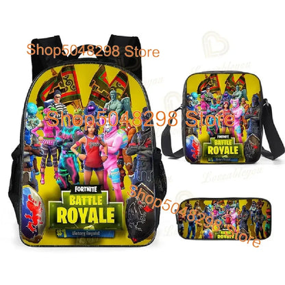 Estojo Grande em Lona Kawaii para Lápis e Canetas, para Rapazes e Raparigas, Estampa Fortnite, Material Escolar, Papelaria, Presente de Aniversário para Adolescentes
