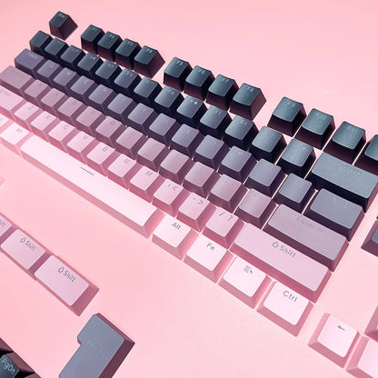 Gradient backlit RGB Gamer Keycaps For Mx Switch Mechanical Keyboard OEM Profile PBT Keycap White Blue ISO Layout Key caps DIY