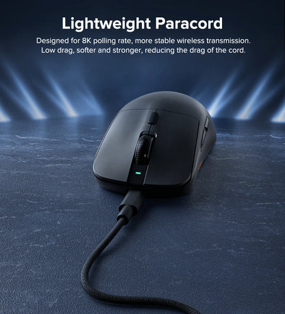 KYSONA M617 Wireless Gaming Mouse Tri-Mode Bluetooth 2.4G & Wired, PAW3395 Sensor, 26K DPI, 8000Hz Polling Rate, 59g Lightweight Rechargeable Gaming Mouse