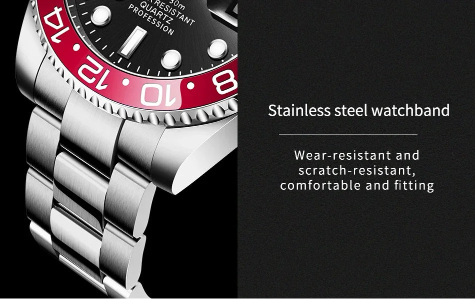 LIGE 2025 brand new men's watch luminous stainless steel business quartz luxury clock waterproof watches for men reloj hommes