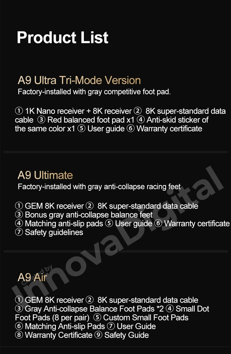 ATK Dragonfly A9 Ultimate безжична геймърска мишка A9 Air PAW3950, ултралека ергономична e-sports мишка за FPS геймъри, CSGO A9 Ultra