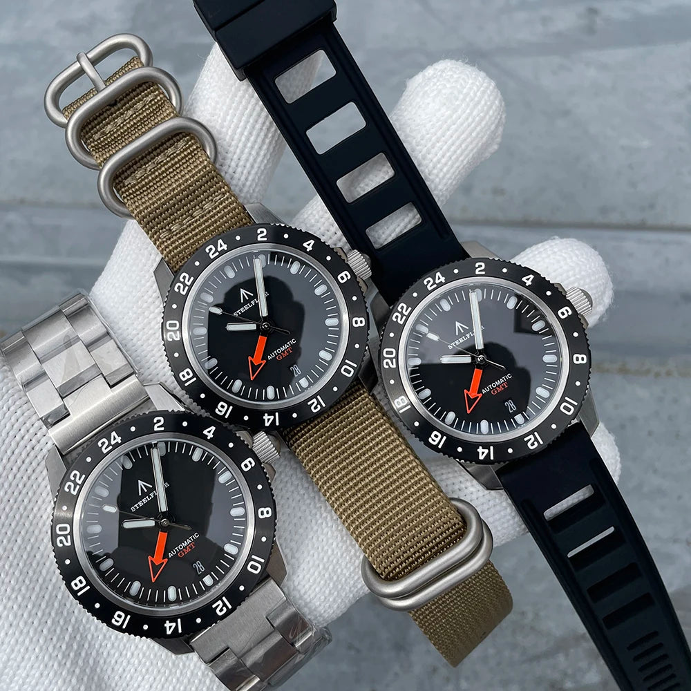 STEELFLIER SF793 NEW Automatic Mechanical Luxury Wristwatch NH34 Movement Synthetic Sapphire 20Bar Waterproof Men Luminous Watch