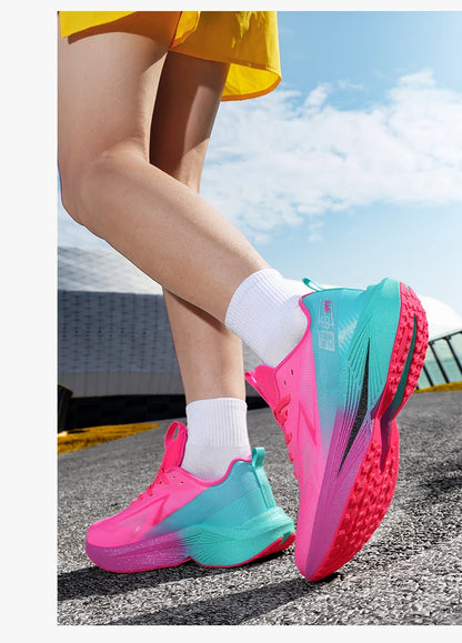 Scarpe da corsa da uomo Marathon, scarpe sportive specializzate, traspiranti, leggere, da donna, antiscivolo, con soletta in carbonio, comode sneakers