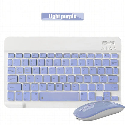 Spanish Russian Arabic Korean Portable 10 inch Wireless Keyboard and Keyboard set For iPad Samsung Tablet Laptop IOS Android