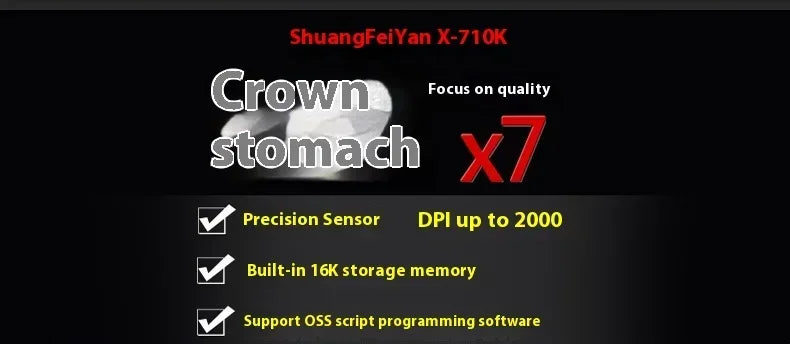 A4TECH Bloody X7-710K Wired Gaming Mouse 2000 DPI USB Gamer Mouse with Macro Programming for PC, Laptop & Esports