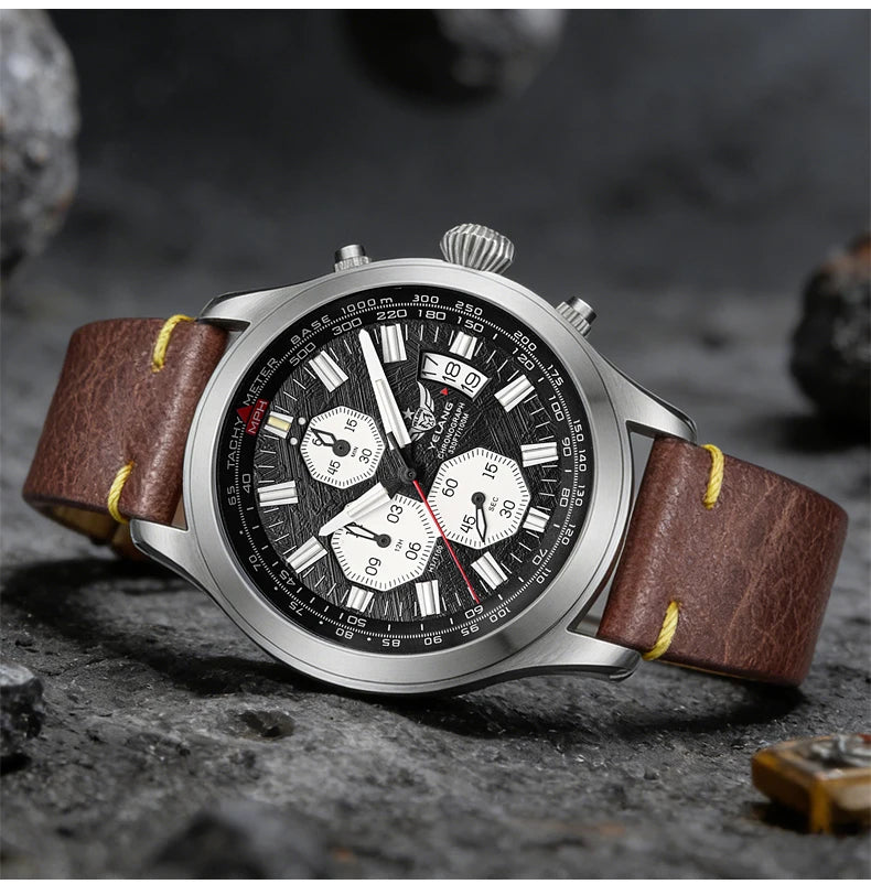 YELANG V1029S Men's Quartz Watch 42mm Japan OS10 Movement T100 Luminous 100M Waterproof Sports Military Style Watches Sapphire
