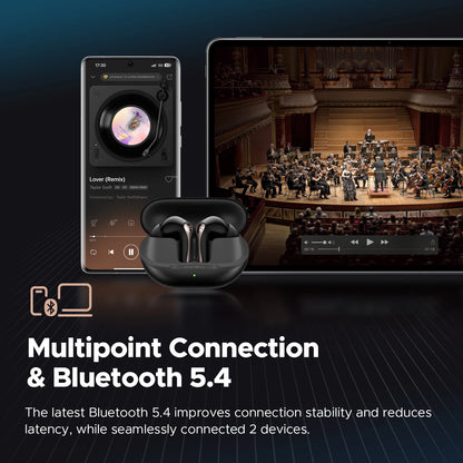 SOUNDPEATS Air5 Pro Wireless Earbuds Bluetooth 5.4 with 55dB Adaptive ANC, Hi-Res LDAC, aptX Lossless Audio & 6 AI ENC Microphones