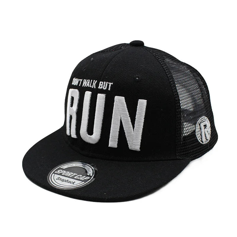 New Casual Children Summer Run Cap Boys Letter Embroidery Snapback Baseball Caps Fashion Outdoor Breathable Adjustable Girl Hat