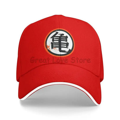 DBZ Kanji Print Cappellino da baseball da uomo Cappello da sole regolabile Cappellino da camionista di lusso Cappellino a sandwich da donna Cappellini casual con chiusura a scatto Cappellini a secchiello Cappellini da golf