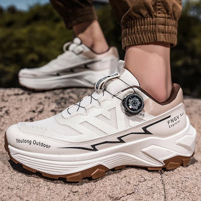 Men's Sneakers Casual Outdoor Anti-Slip Shock-Absorbing Versatile Off-Road Hiking Shoes, Comfortable Soft Sole Running Shoes for Men