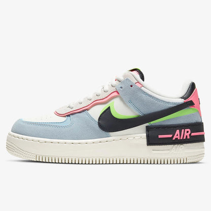 Nike Originals Herren Air Force 1 Shadow AF1 Pink-Blau Macaron Freizeitschuhe CU8591-101