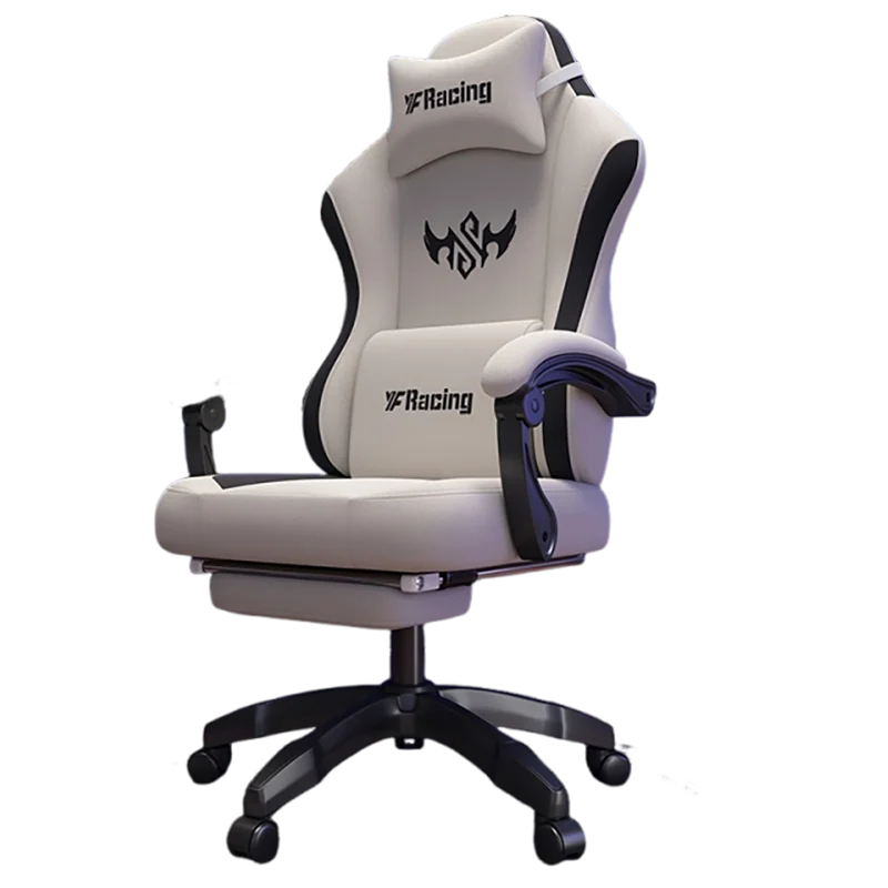 Ergonomic Gaming Chair with Latex Seat Cushion, Adjustable Backrest, Computer Office Chair, Racing Style Gamer Chair with Armrests