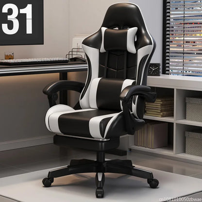 Sponge Esports Gaming Chair Internet Cafe Computer Chair Reclining Office Chair with Comfortable Rotating Design, Ergonomic Home Gaming Seat