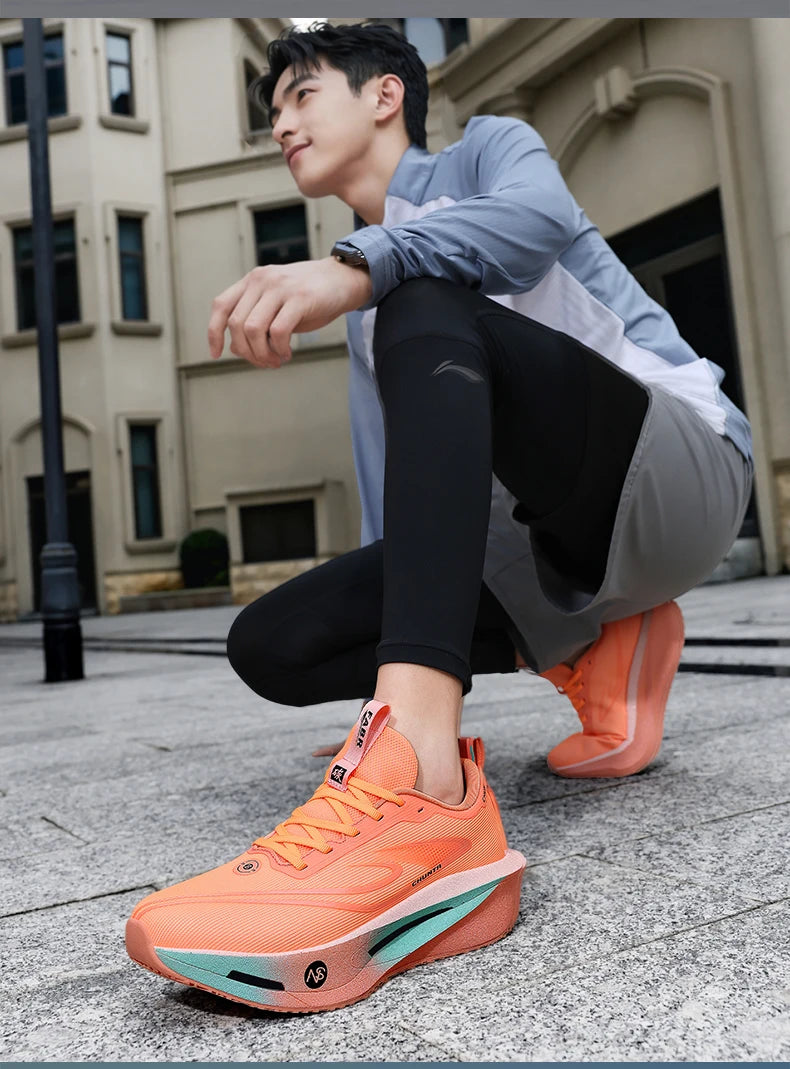 Zapatillas de running con placa de carbono para maratón, deportivas, transpirables, ligeras, cómodas y antideslizantes para hombre y mujer