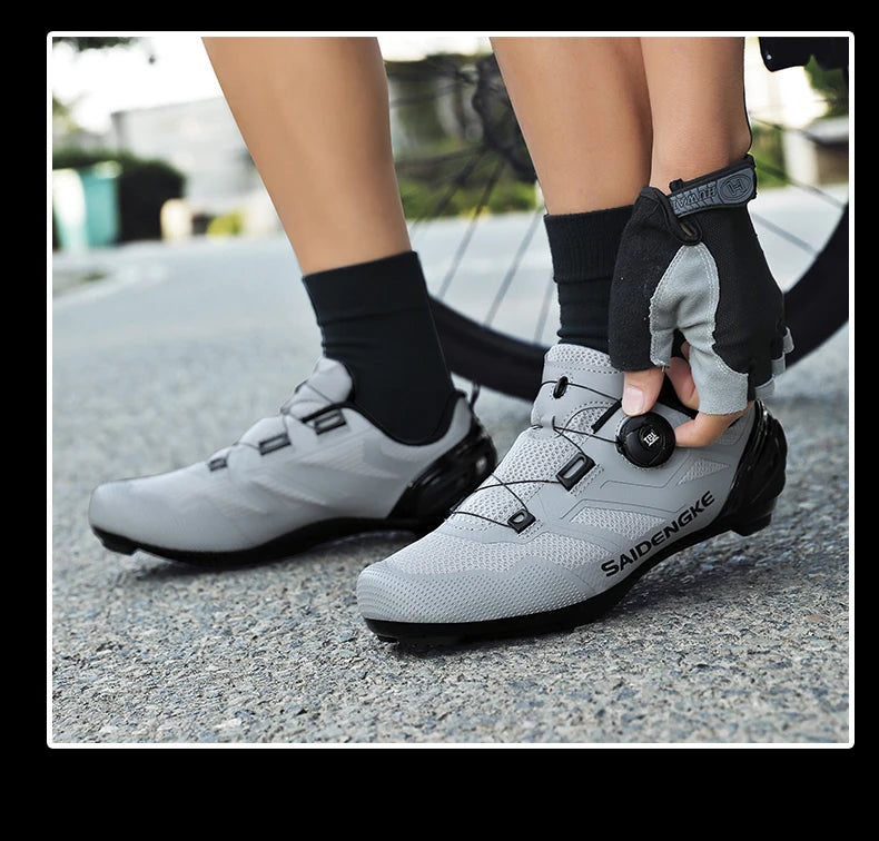 Zapatillas de ciclismo unisex nuevas, profesionales, ligeras, de lujo, originales, de carretera, de goma, para MTB, de competición, de moda, para bicicleta urbana y deportes callejeros