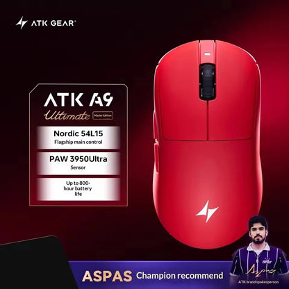 ATK Dragonfly A9 Wireless Gaming Mouse NearLink Tri-Mode Dual 8K Ultra-Lightweight Ergonomic Esports Mouse