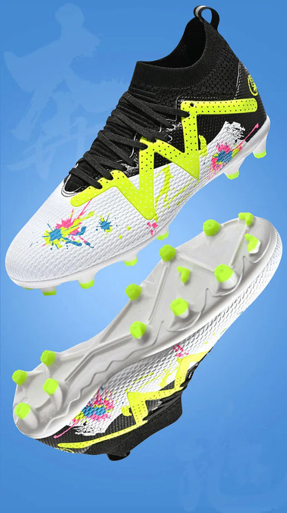 Chaussures de Football pour hommes, chaussures de sport professionnelles, ongles longs FG, crampons de sport de plein air, chaussures d'entraînement antidérapantes
