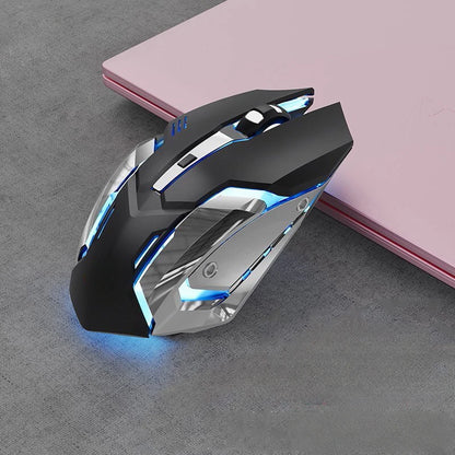 Rechargeable Wireless Gaming Mouse Bluetooth 2.4G Ergonomic LED Backlit Gaming Mouse for PC, Laptop & Mac with 6 Buttons and Adjustable DPI