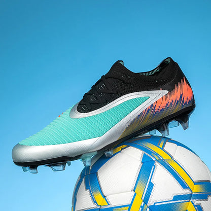 New Men's Football Boots Cleats Shoes Soccer Long Spikes FG Ultralight Training Soccer Shoes Non-Slip Outdoor Match Drop Shipping