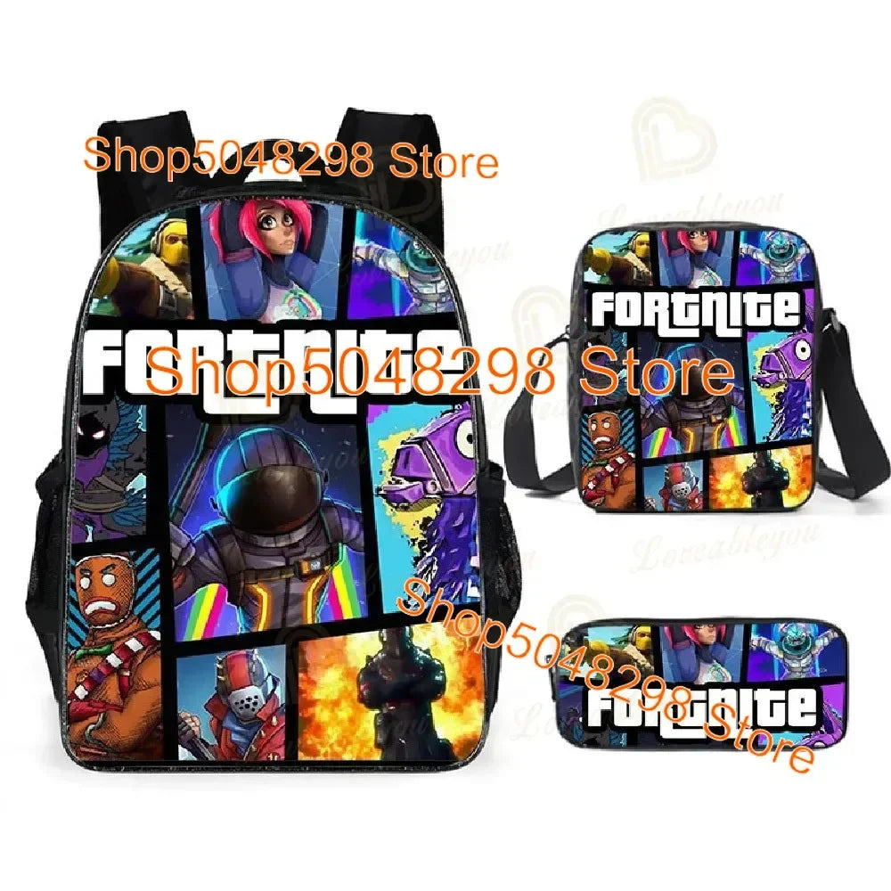 Estojo Grande em Lona Kawaii para Lápis e Canetas, para Rapazes e Raparigas, Estampa Fortnite, Material Escolar, Papelaria, Presente de Aniversário para Adolescentes